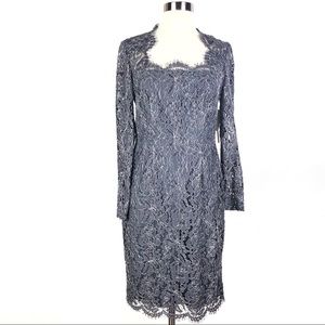 DECODE 1.8 sheath cocktail dress charcoal silver